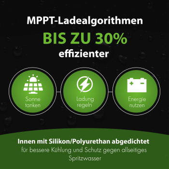 MOBILEKTRO® MSC 40 MPPT Solar Laderegler 12V/24V - 40A Laderegler für maximale Effizienz 100V - Bluetooth
