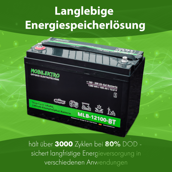 Langlebige Energiespeicherlösung hält über 3000 Zyklen bei 80% DOD - sichert langfristige Energieversorgung in verschiedenen Anwendungen