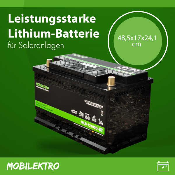 Leistungsstarke Lithium Batterie für Solar, Wohnmobil, Caravan, Camper